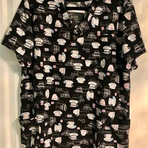 White Cross Scrub Tops XL